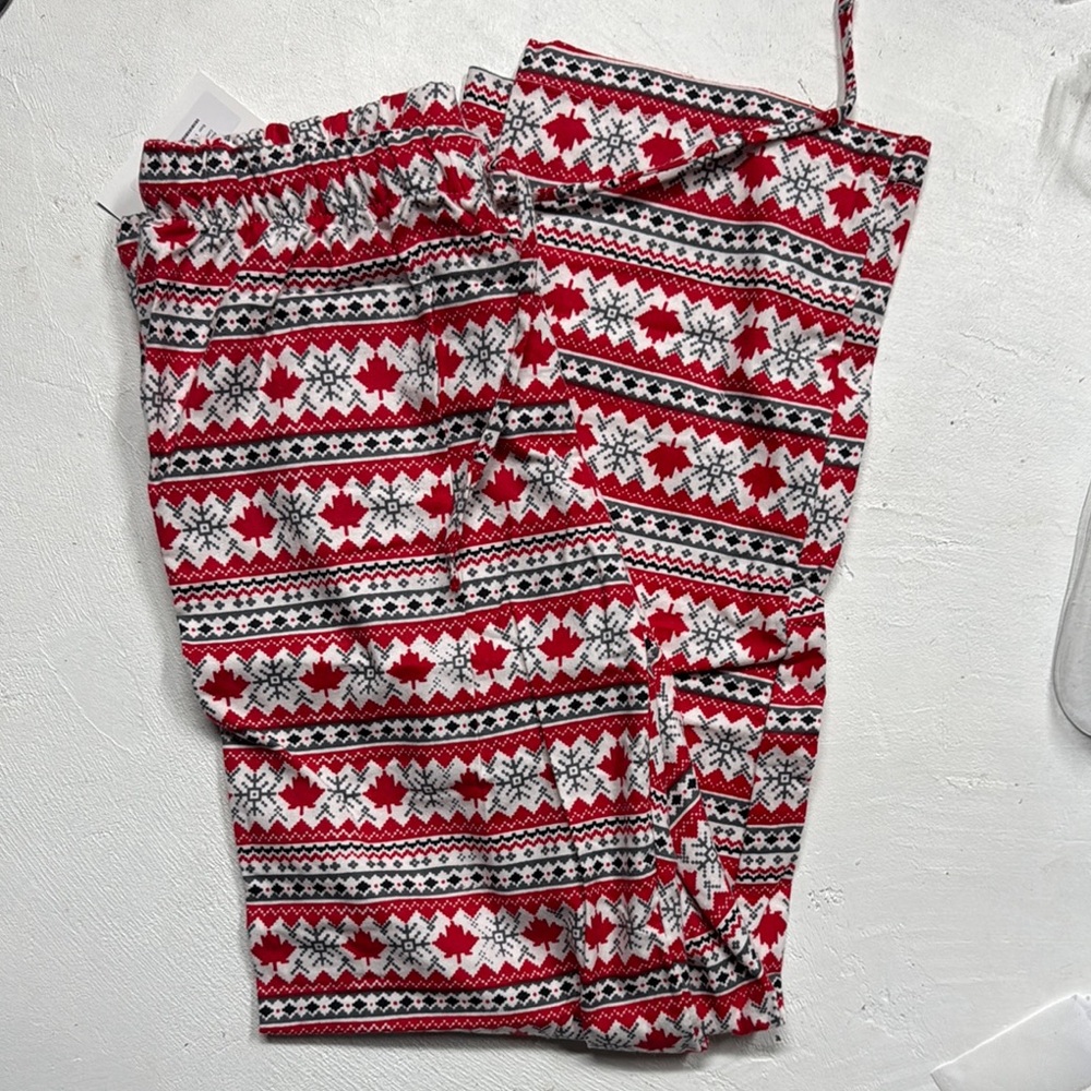 Festive Red and White womans Pajama Bottoms